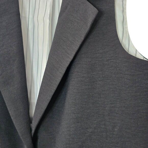 Tulléa Black One Button Collared Vest with Pockets Size Medium - Picture 2 of 7